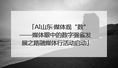 AI山东·媒体观“数”——媒体眼中的数字强省发展之路融媒体行活动启动