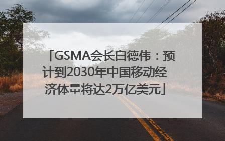 GSMA会长白德伟：预计到2030年中国移动经济体量将达2万亿美元